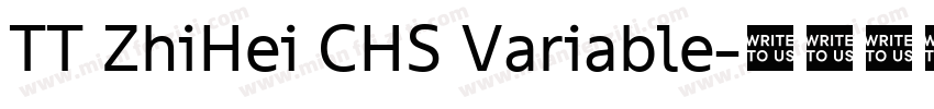 TT ZhiHei CHS Variable字体转换